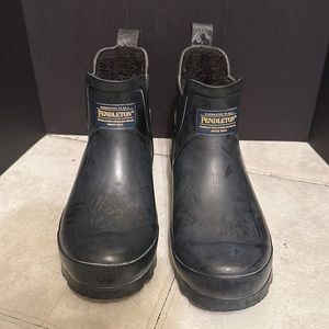 Pendleton Womens Chelsea Rain Boots Faux Fur Lined Size 8